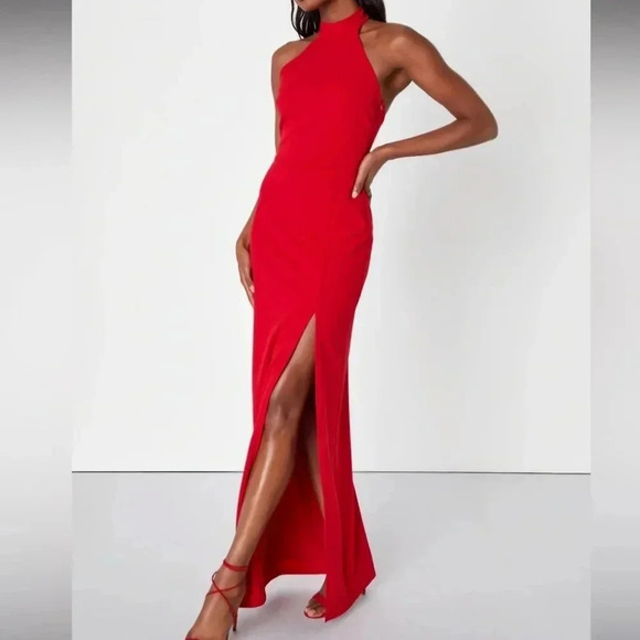 Lulus Halter Cocktail Maxi Dress - Picture 3 of 8